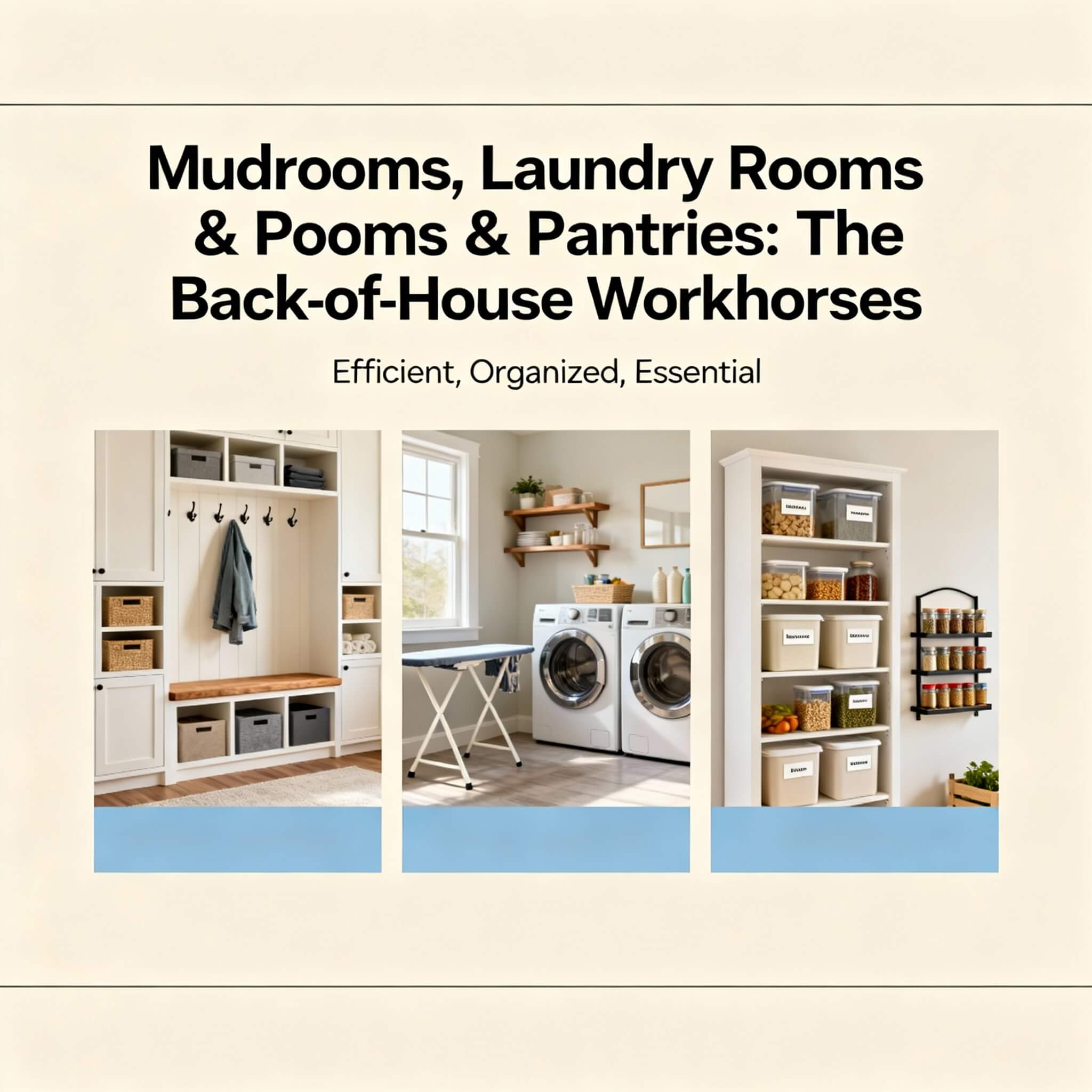 Mudrooms, Laundry Rooms & Pantries: The Back-of-House Workhorses