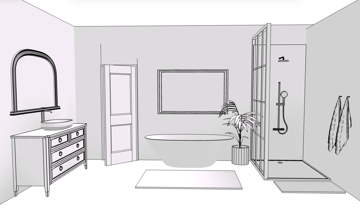 Arcadium 3D model bathroom 