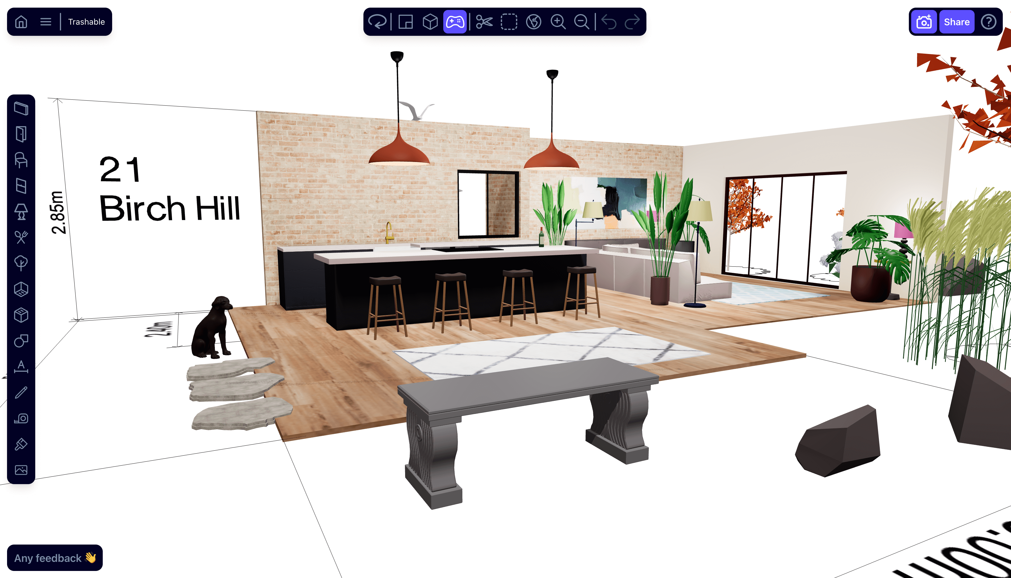 Arcadium 3D model bathroom 