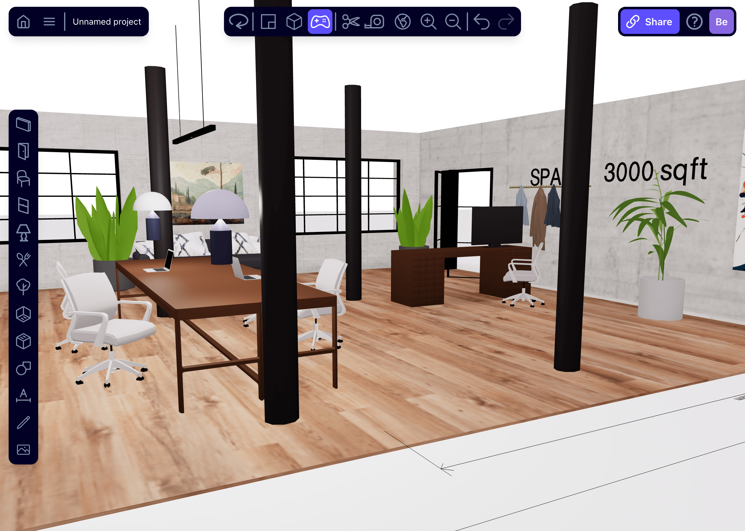 Professional
                                    3D office design tool